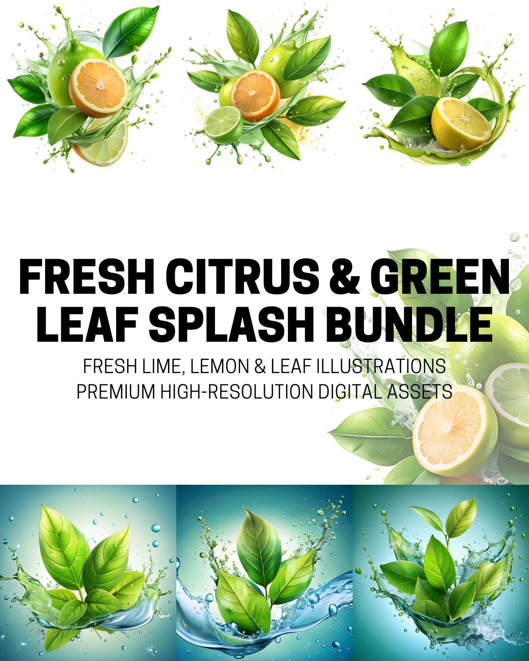 Fresh Citrus & Green Leaf Splash Bundle