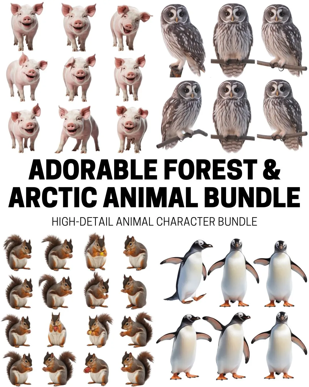 Adorable Forest & Arctic Animal Bundle