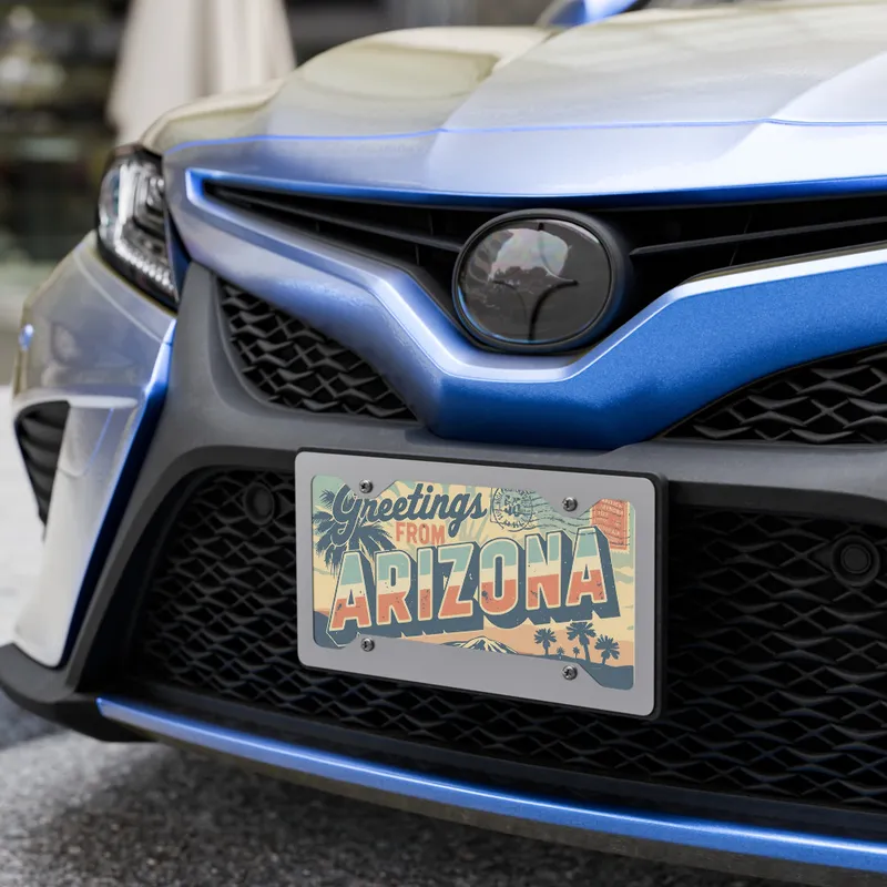 MBS Contact - Arizona Retro Vanity Plate - Custom Car Accessory